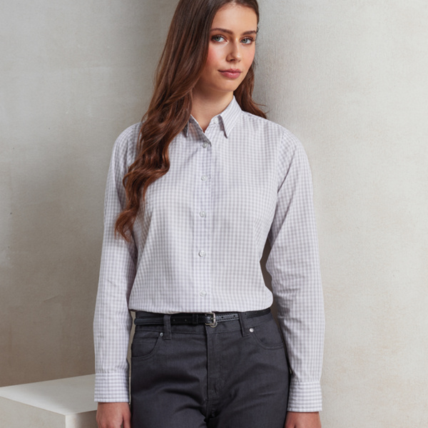 Premier Ladies Maxton Check Long Sleeve Shirt Thumbnail