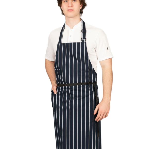 Woven Butchers Stripe Apron Thumbnail