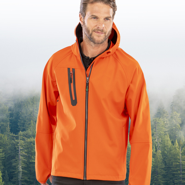 Result Recycled Three Layer Printable Hooded Soft Shell Jacket Thumbnail