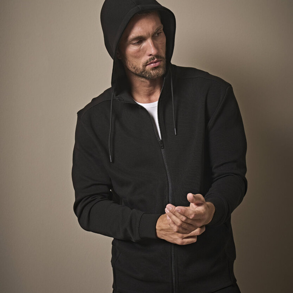 Ribbed interlock hooded full-zip (5508) Thumbnail