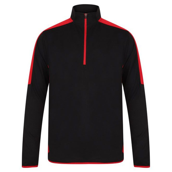 ¼ zip mid-layer with contrast panelling Thumbnail