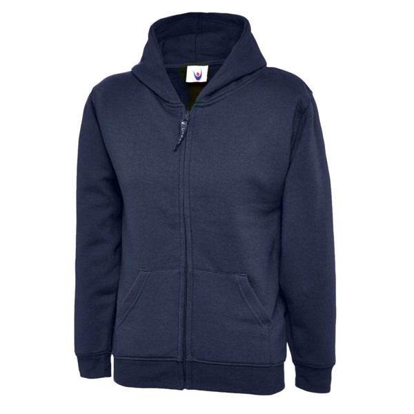 Childrens Classic Full Zip Hooded Sweatshirt Thumbnail