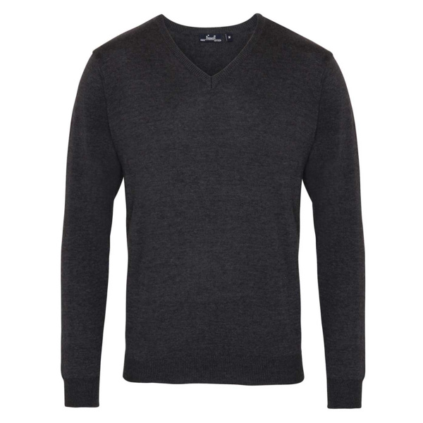 V-neck knitted sweater Thumbnail