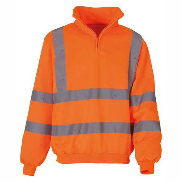 Hi-vis ¼ zip sweatshirt (HVK06) Thumbnail