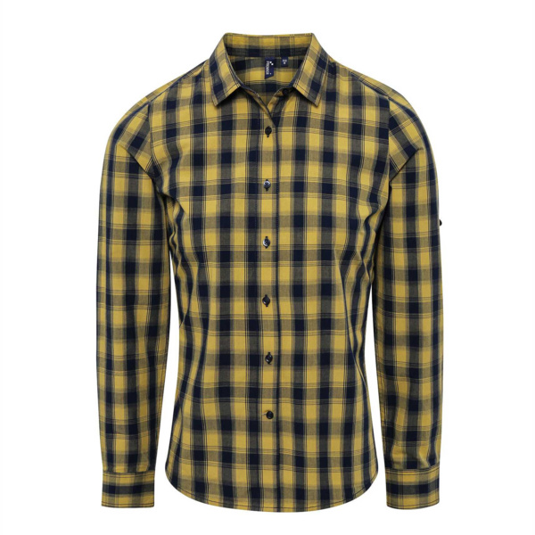 Women's Mulligan check cotton long sleeve shirt Thumbnail